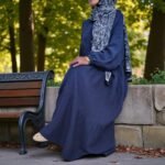 Organik Müslin Oversize (Bol) Büzgülü Elbise Lacivert - Görsel 3