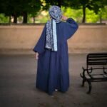 Organik Müslin Oversize (Bol) Büzgülü Elbise Lacivert - Görsel 10
